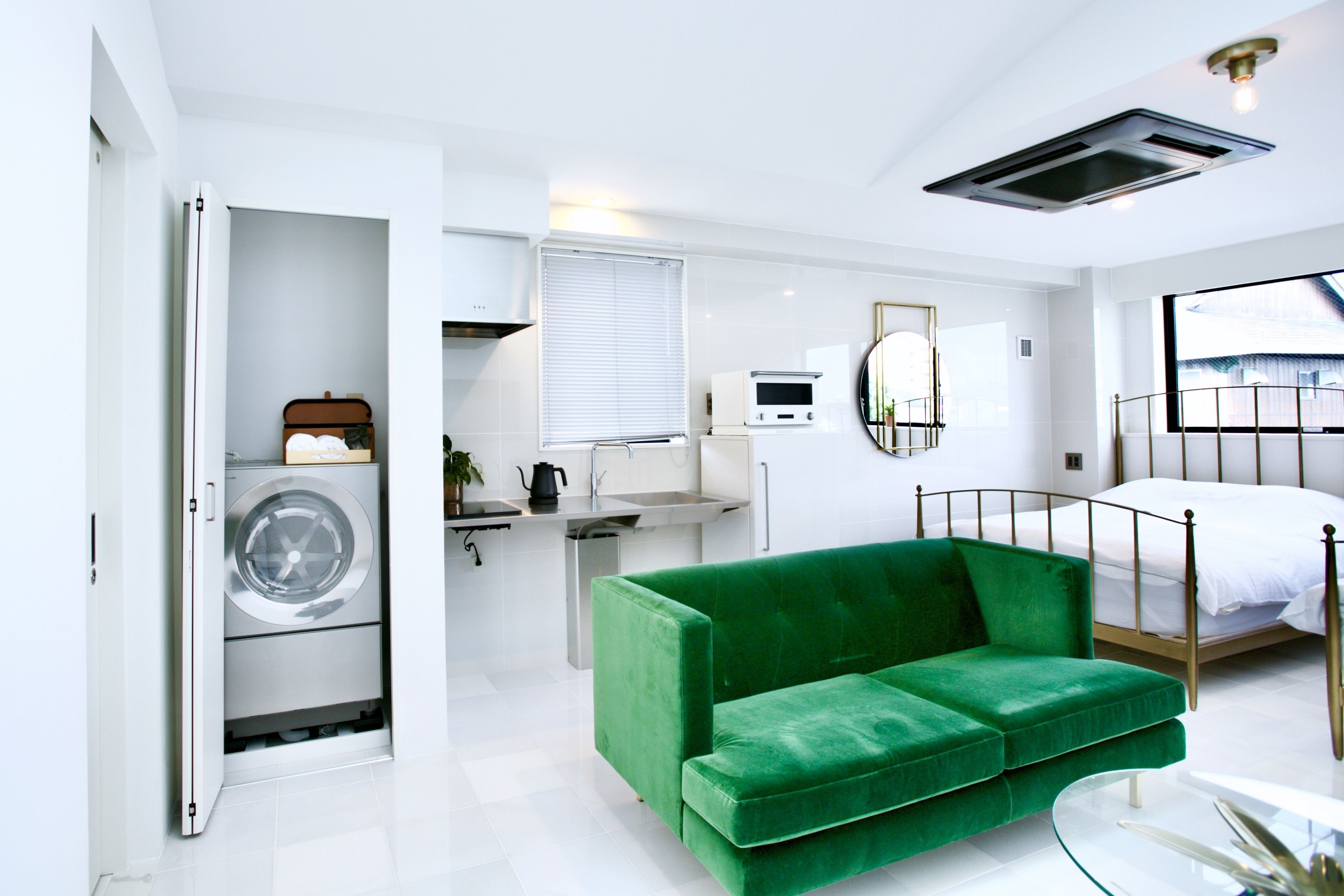 junior suite room 301 | living area | flat-screen tv, ipad, netflix