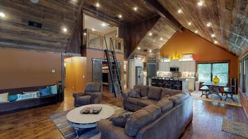 Televisor intel·ligent, llar de foc, taula de tennis de taula i estèreo