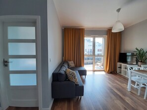 Exclusive-huoneisto | Oleskelualue | Älytelevisio