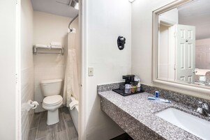 Standard Room, 2 Double Beds, Non Smoking | Bathroom | Free toiletries, hair dryer, towels, soap