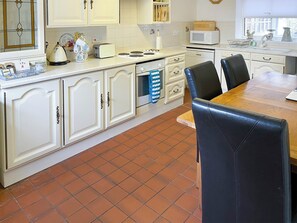 Dishwasher, high chair, cookware/dishes/utensils