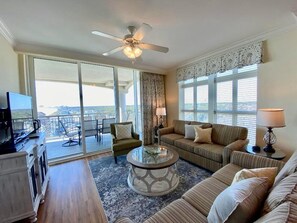 TV, DVD player, books