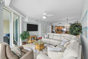 Televisión, reproductor de DVD y libros 