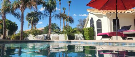 Outdoor pool, a heated pool