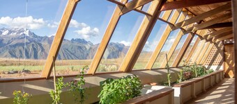 100% økologisk hus med udsigt over Andean gletsjere