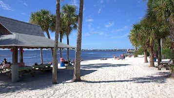 Sun-loungers, beach towels