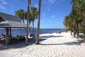 Sun-loungers, beach towels