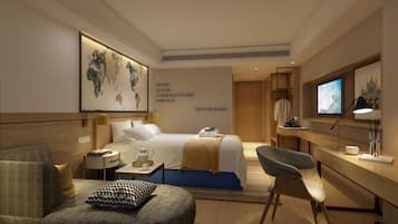 景观大床房 | 客房内保险箱、特色装修、特色家居、办公桌