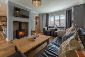 Fernseher, Kamin