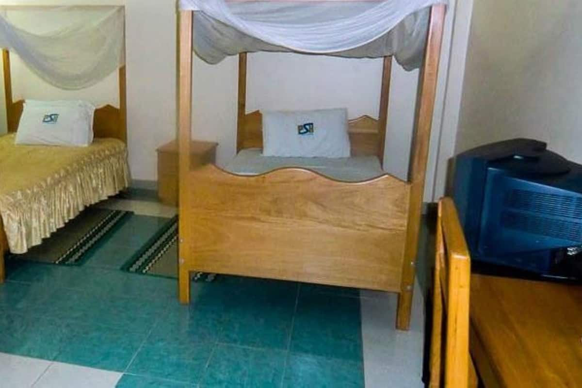 Habitación con 2 camas individuales | Escritorio, wifi gratis, ropa de cama y accesible en silla de ruedas