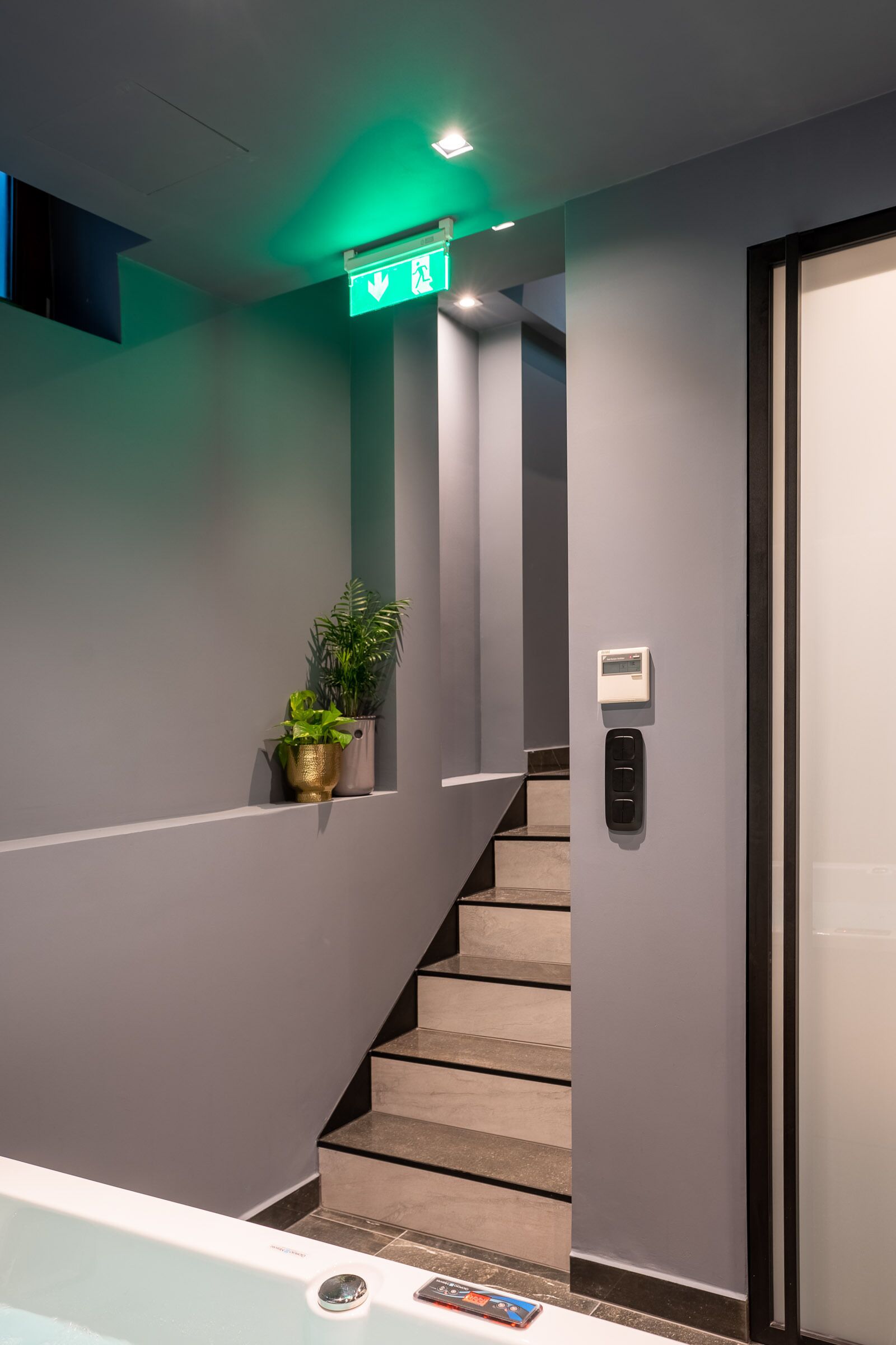 luxury duplex | bathroom | shower, free toiletries, hair dryer, towels