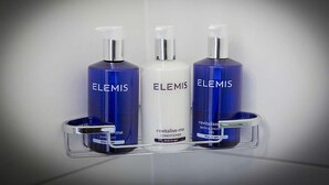 Three Elemis products on a bathroom shelf. - The Eaton Townhouse (London)