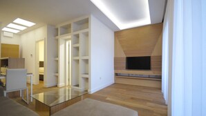 Standard Apartment, City View | Living area | Flat-screen TV - Montesa Apartments 2 (Budva)