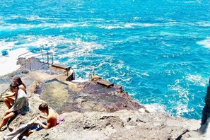 Ligstoelen, strandlakens