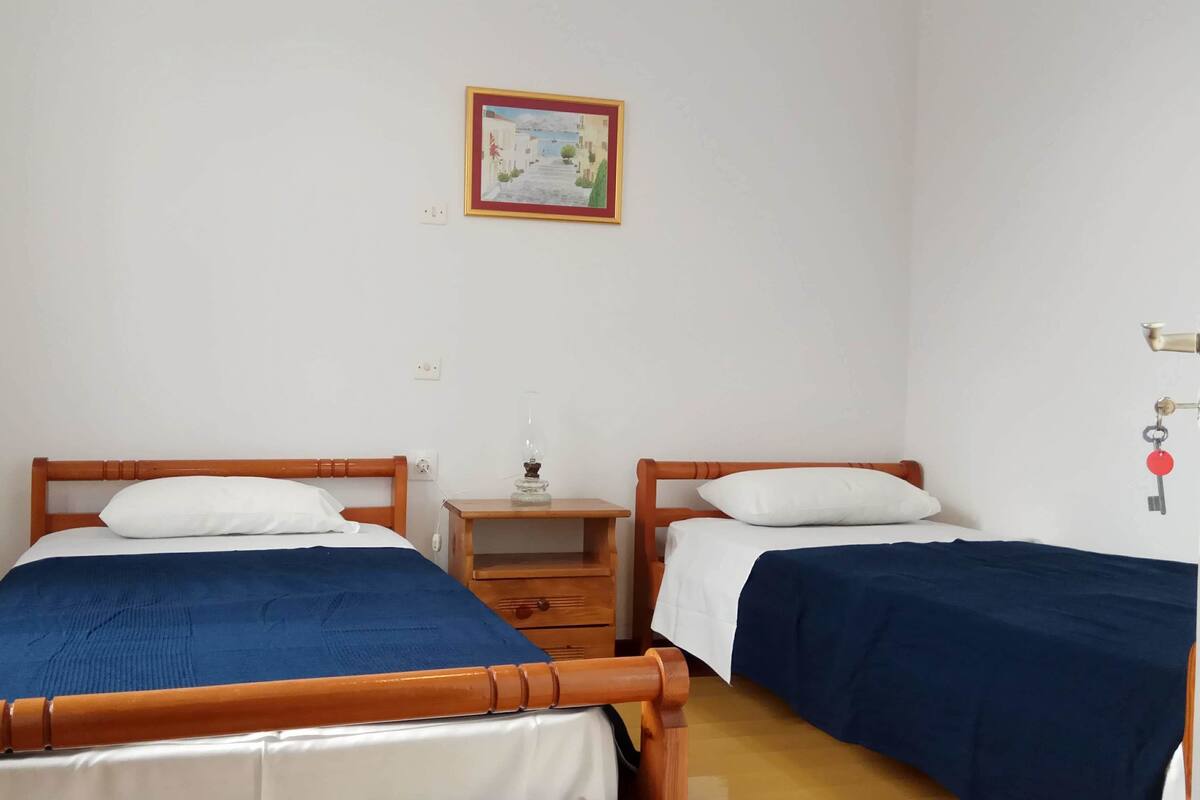 Blackout curtains, iron/ironing board, free WiFi, bed sheets