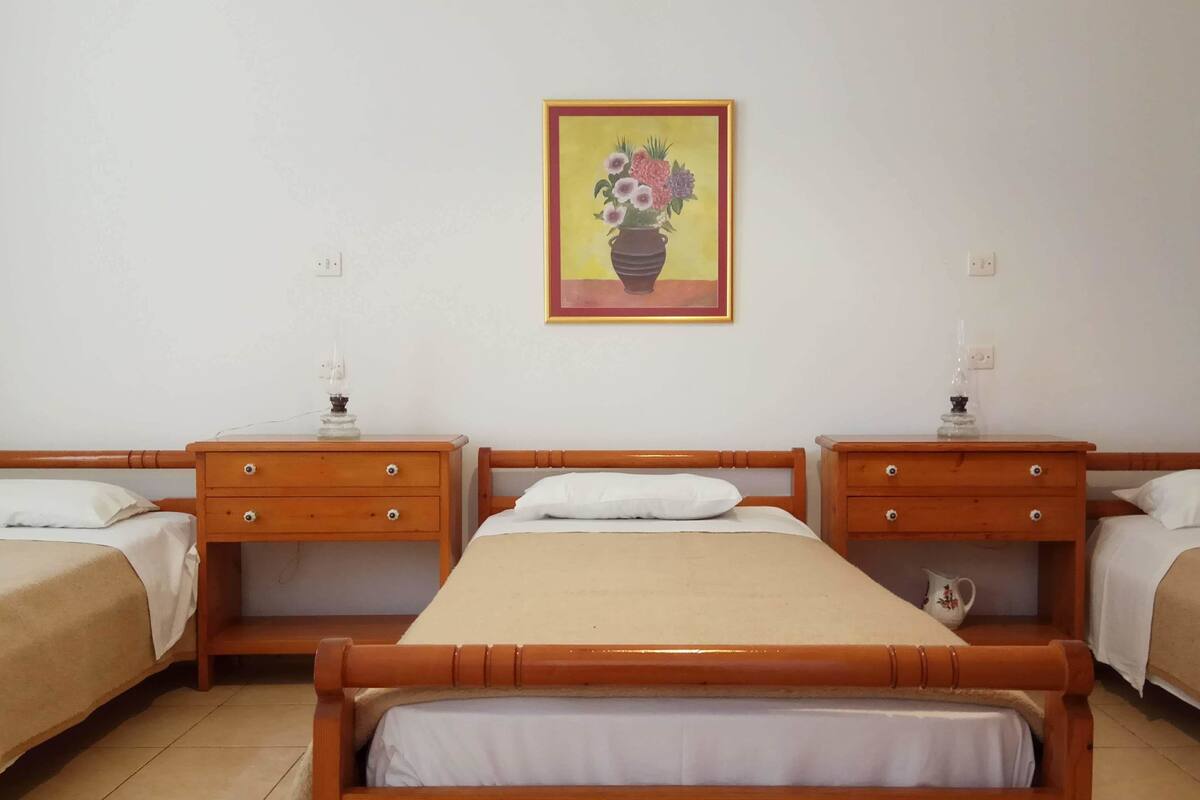 Blackout curtains, iron/ironing board, free WiFi, bed sheets