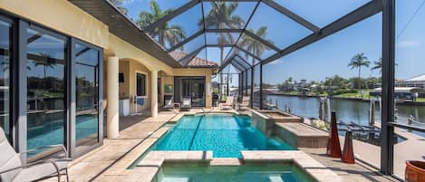 A heated pool