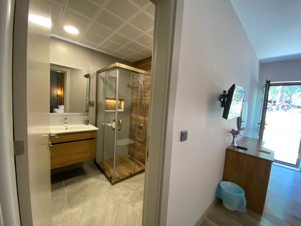 standard triple room | bathroom | shower, free toiletries, hair dryer, towels