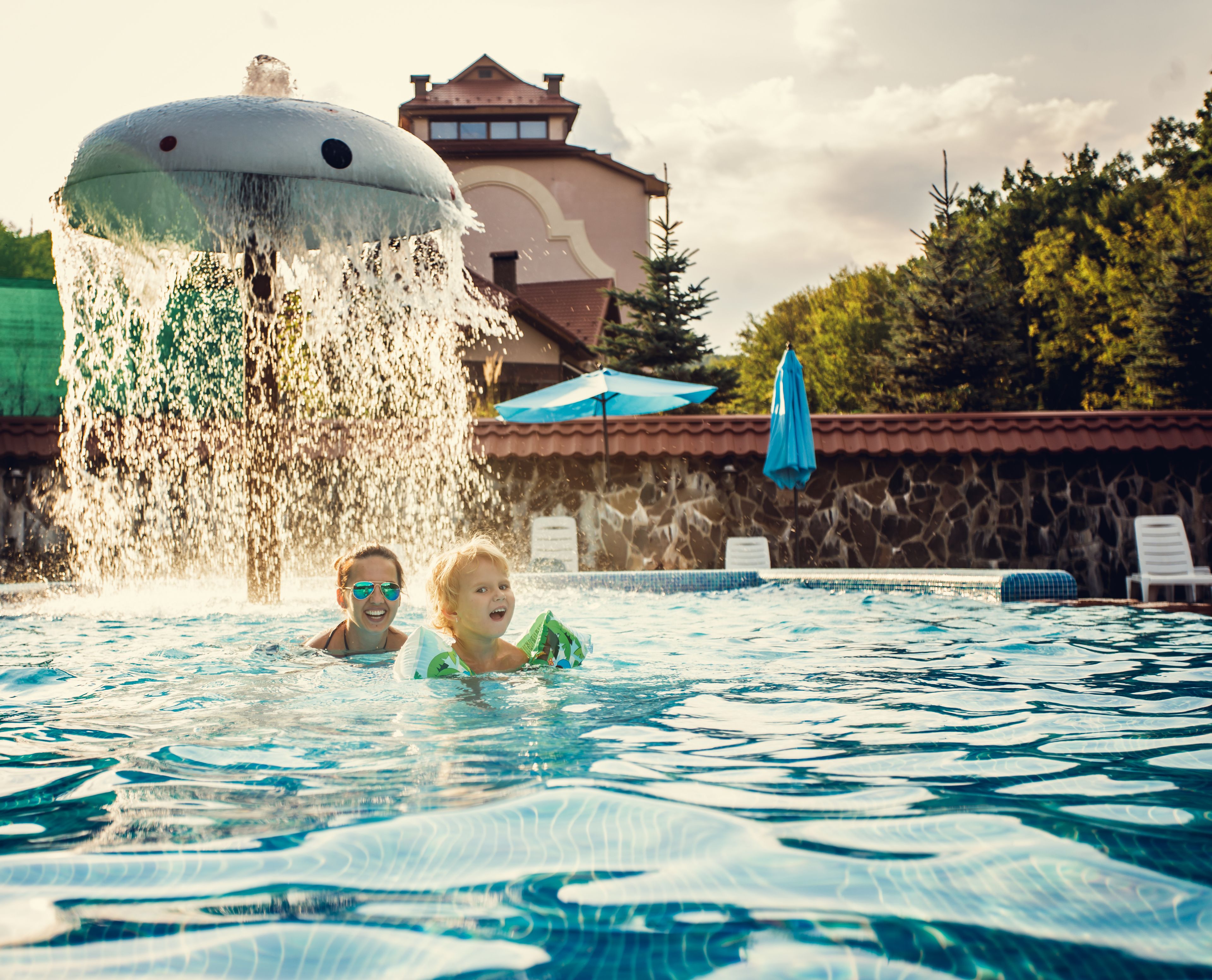 Indoor pool, seasonal outdoor pool