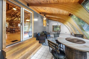 Dining - Cedar Lane Cabin: authentic log cabin in the woods (Penn Yan)