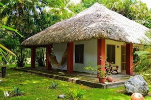 Traditional Cabin, 1 King Bed, Garden View | Terrace/patio - Rancho San Roman (Palizada)