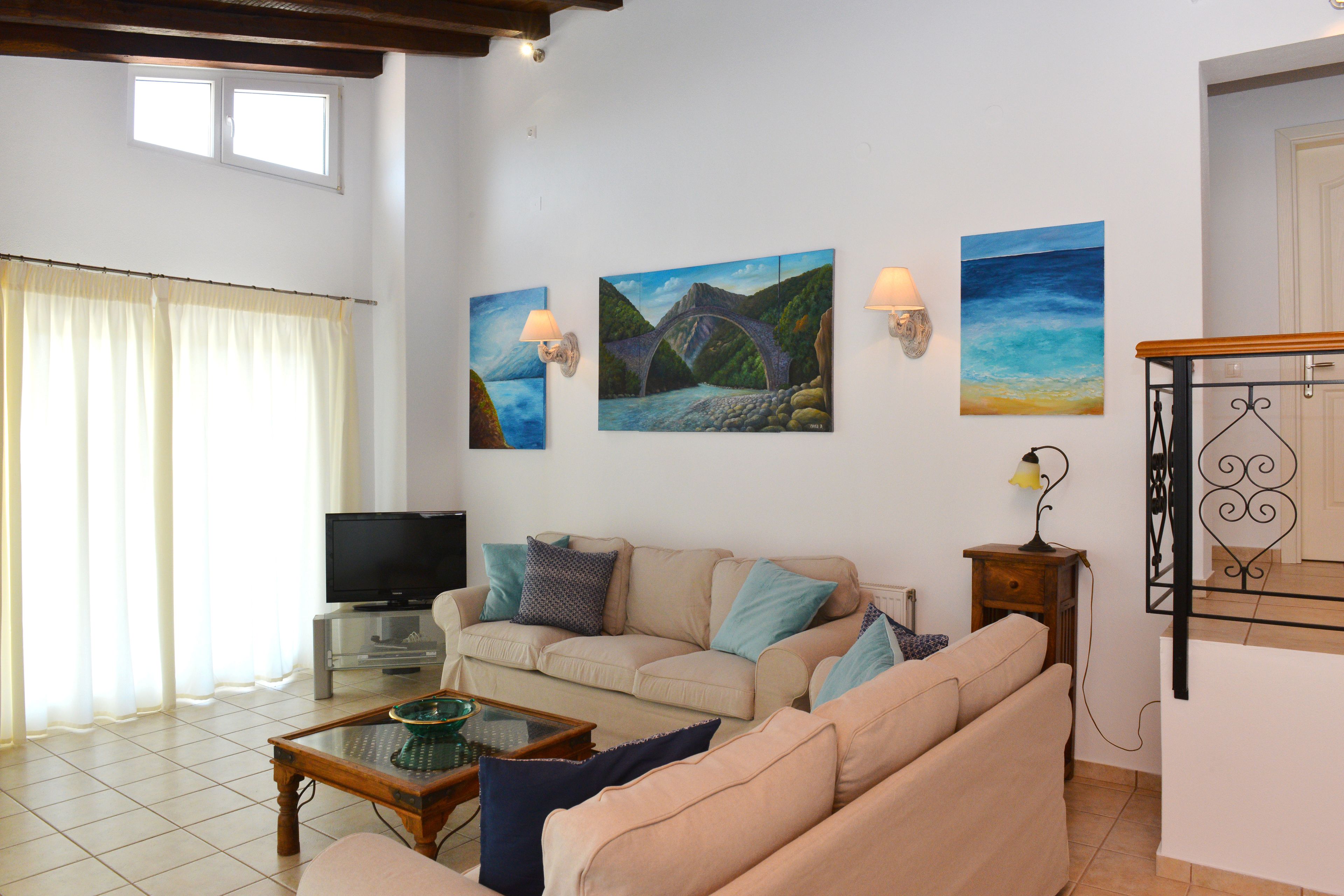 Panoramic Apartment, Sea View | Ruang tamu | TV skrin rata 