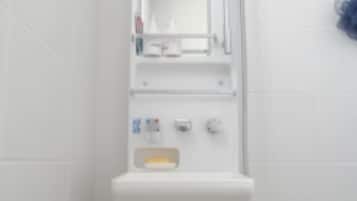 Hair dryer, towels