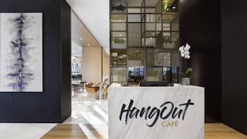 Breakfast, lunch, dinner served; pool views