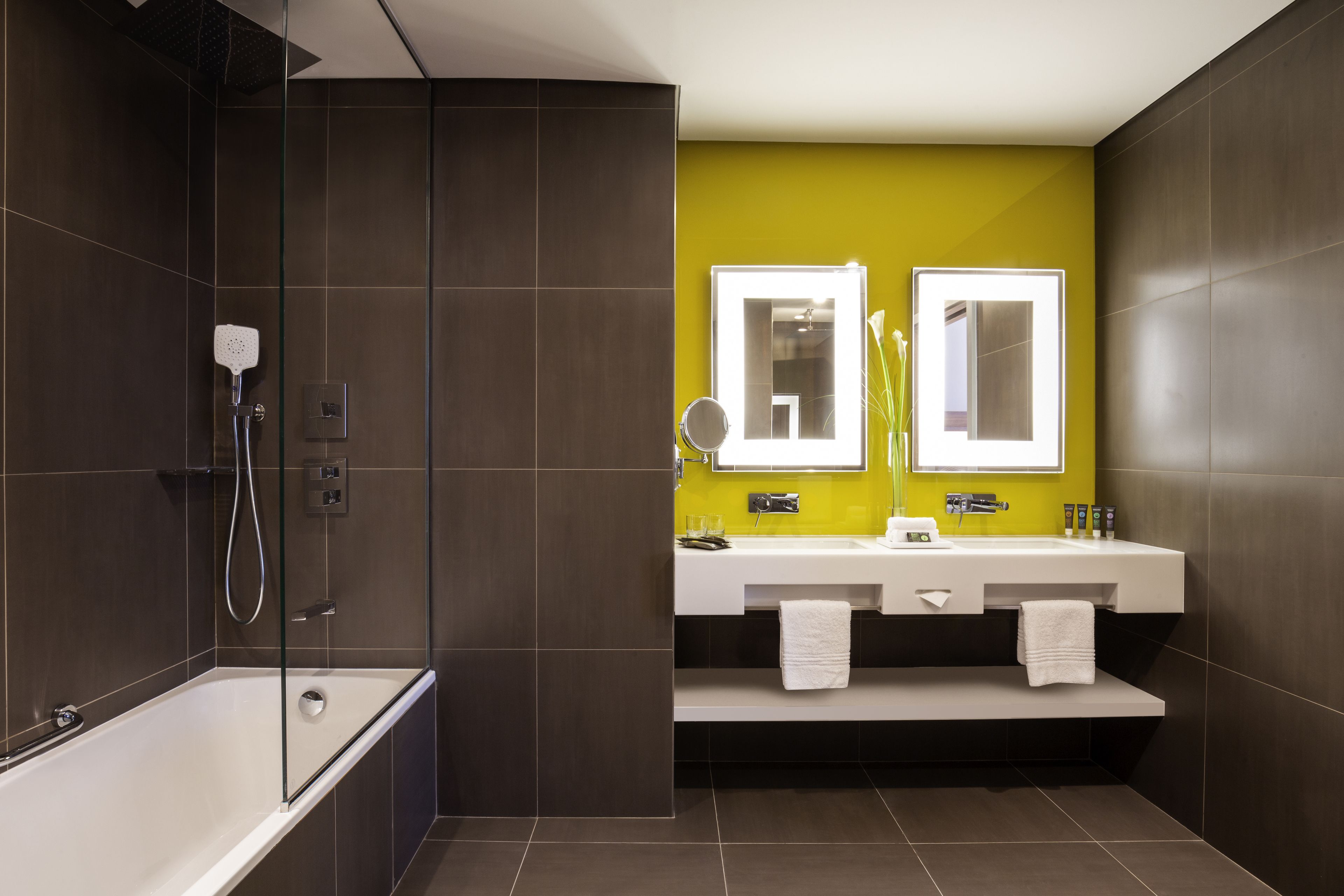 eco-friendly toiletries, hair dryer, bathrobes, slippers