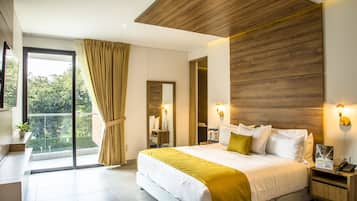 Ropa de cama de alta calidad y minibar