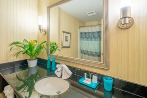 Bathroom | Combined shower/tub, free toiletries, hair dryer, towels - City Express by Marriott Washington, DC Northeast (Washington)