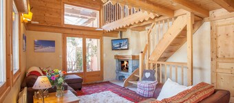 🏔🚠CHAMONIX - LES HOUCHES / LOG Fire / Views / SC 2-3 bed CHALET / 5-7max 🏂⛷