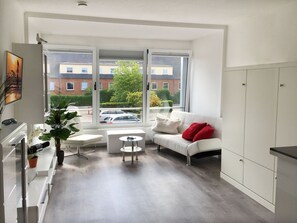 TV, DVD player, stereo