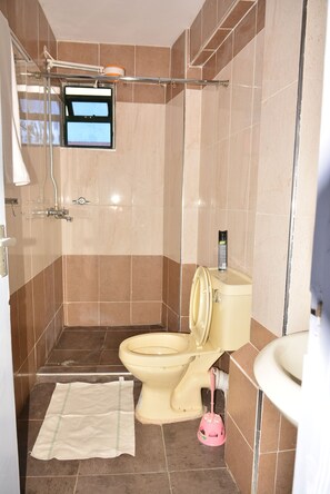 Superior Apartment, 2 Queen Beds, City View | Bathroom | Shower, rainfall showerhead, free toiletries, hair dryer