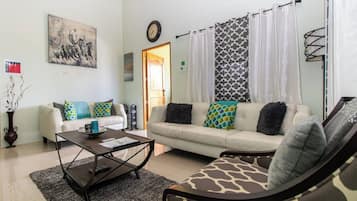 Flat-screen TV, video game console