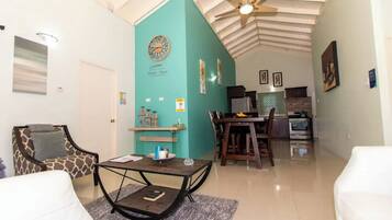 Flat-screen TV, video game console