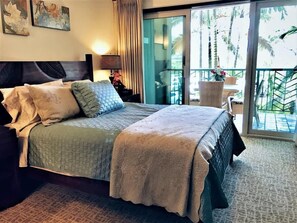 2 bedrooms, desk, iron/ironing board, travel crib