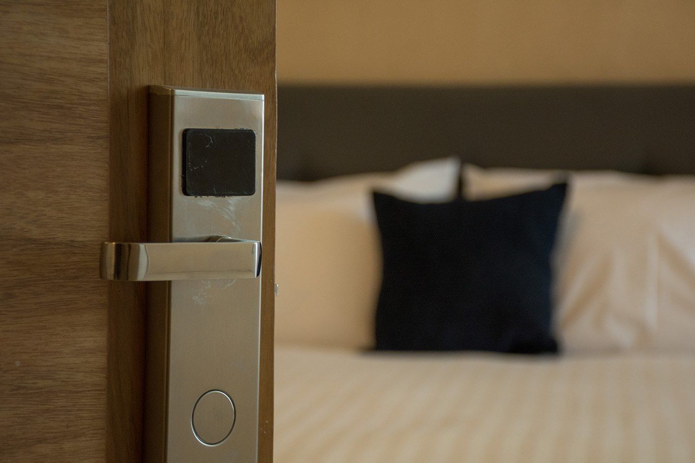 senior room | individually furnished, desk, laptop workspace, blackout curtains