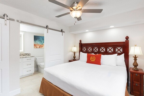 2 bedrooms, in-room safe, iron/ironing board, WiFi