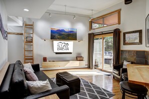 TV, books, music library, video library