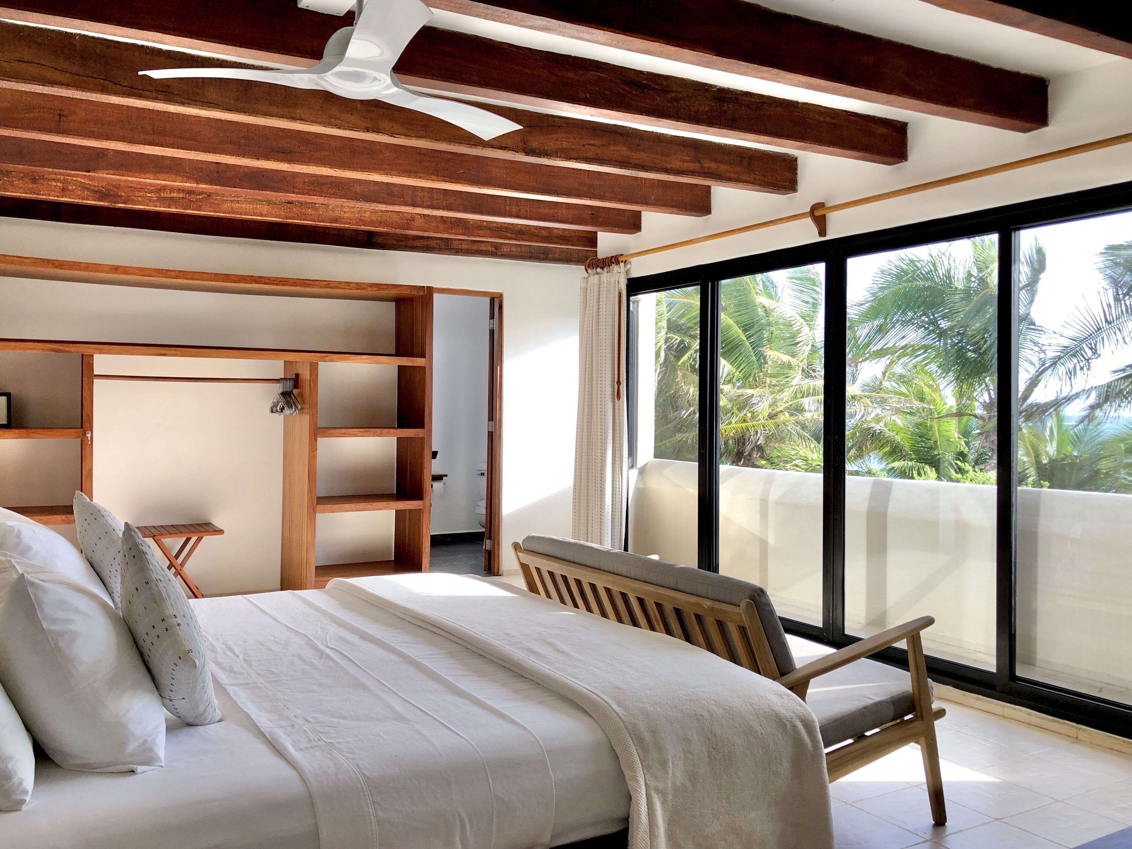 The master suite boasts spectacular oceanfront views.