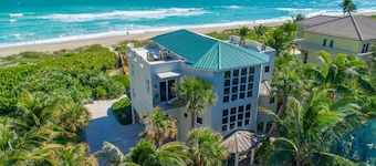 Chateau de la Mer:  Gated Fla Beach Estate w/ heated pool, hot tub, elevator.  