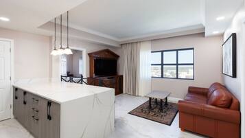 TV, DVD player, ping pong