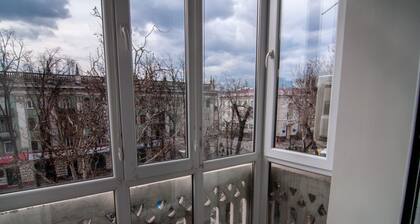 Heart of the city apartment with main street view