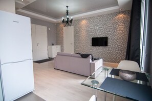Living area - Heart of the city apartment with main street view (Chișinău)