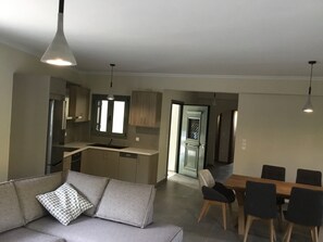 House, 3 Bedrooms, Garden View | Living area | Smart TV - Lagkada Suites (Lefkada)