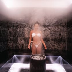 Salas para tratamentos a dois, sauna seca, sauna a vapor