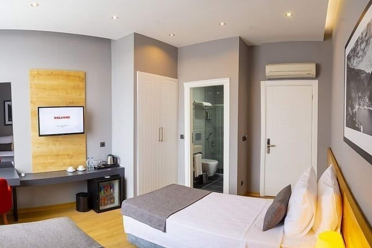 standard twin room | 1 bedroom, in-room safe, desk, laptop workspace