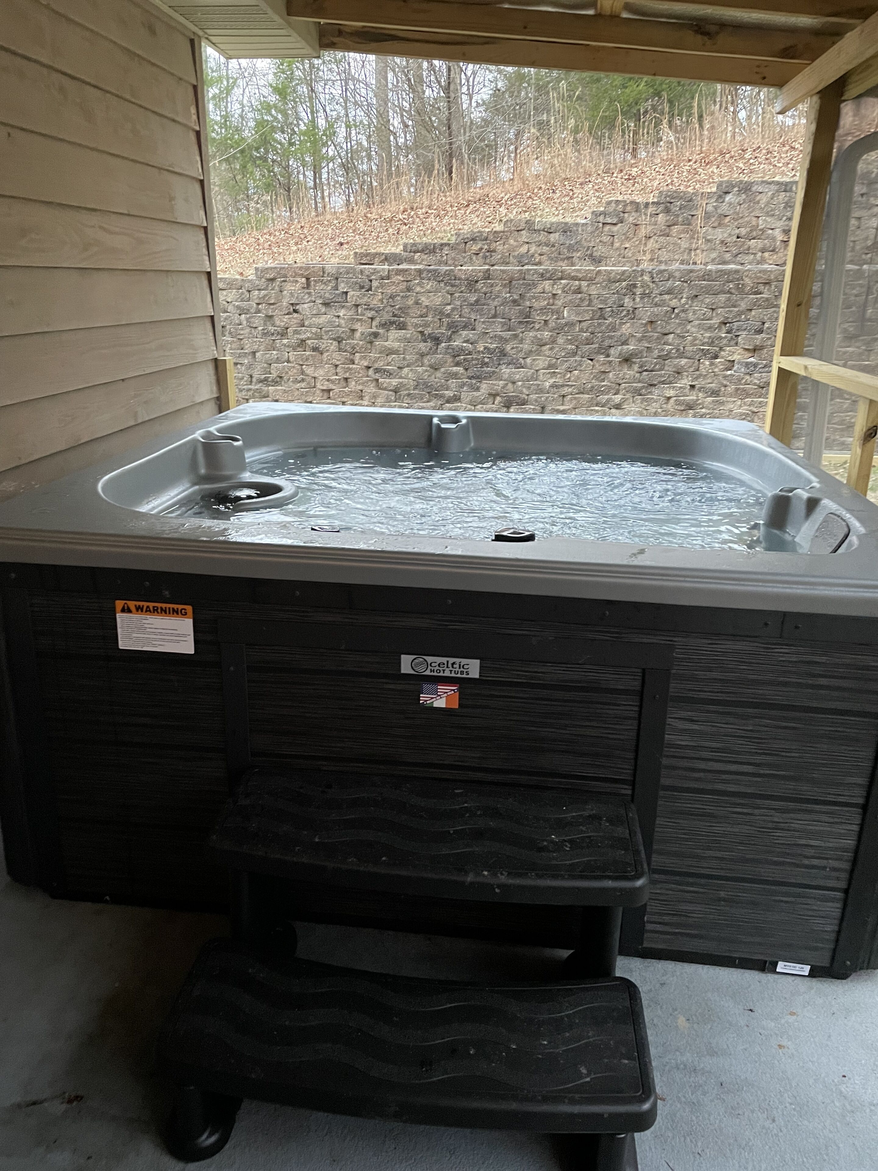 Hot Tub on Covered Porch