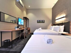 Minibar, in-room safe, desk, blackout curtains